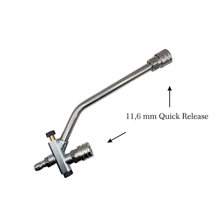 Dual Connector Lance Brass Snow Foam Lance 4 Nozzles 11.6 mm 1/4" Quick Release