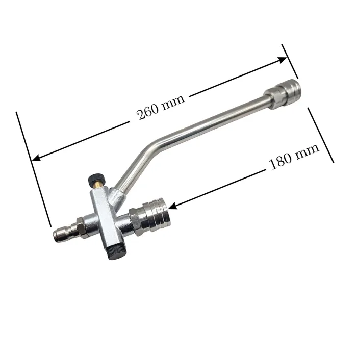 Dual Connector Lance Brass Snow Foam Lance 4 Nozzles 11.6 mm 1/4" Quick Release