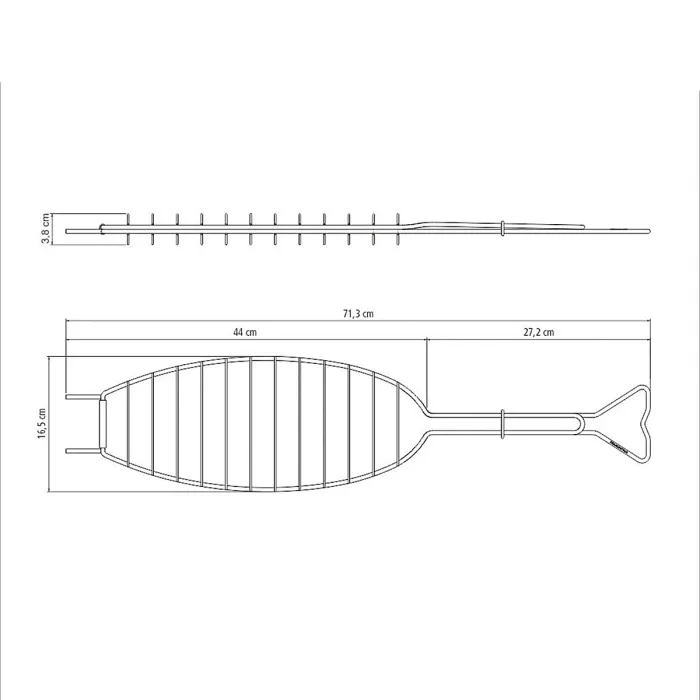 Tramontina Barbeque Fish Grill 71.3cm x 16.5 cm
