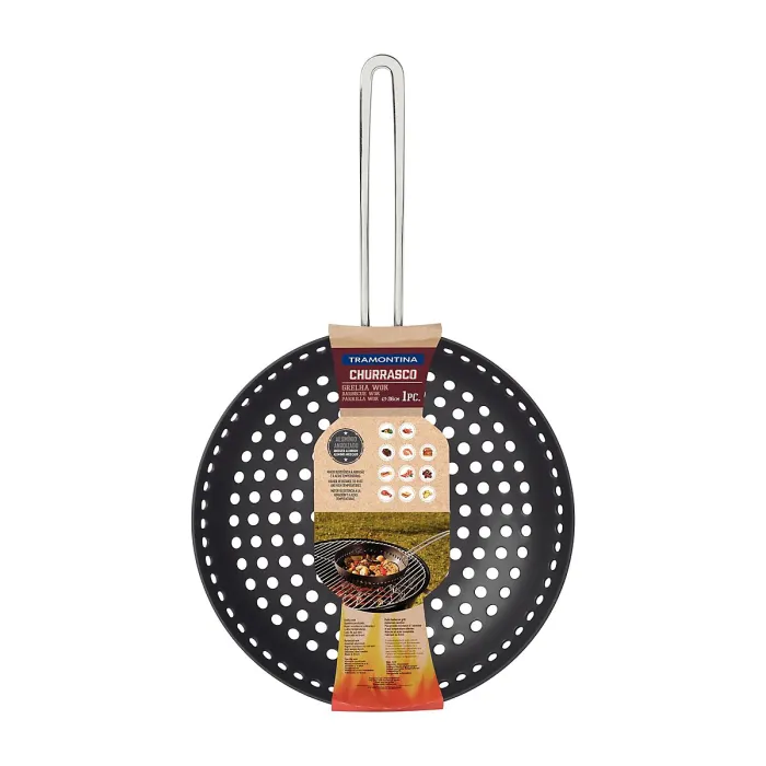 Tramontina Anodised Aluminium Barbeque Wok 26 cm
