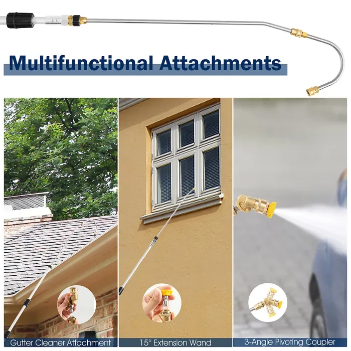 Costway 5M Telescoping Wand for Pressure Washers 4000PSI Commercial Grade Extension Wand