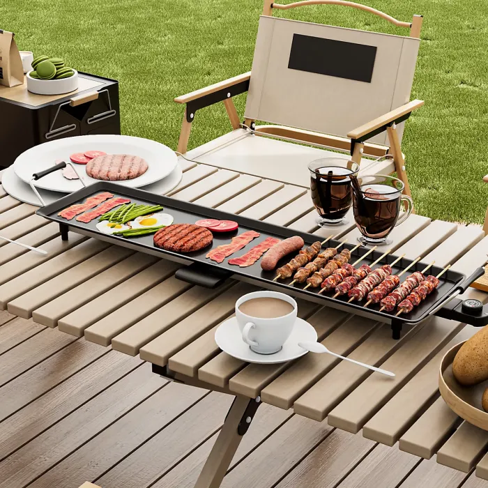 COSTWAY Electric XXL Teppanyaki Table Grill 90 x 23CM Non-Stick Griddle BBQ Hot Plate