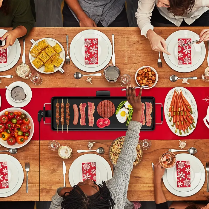 COSTWAY Electric XL Teppanyaki Table Grill 73 x 23CM Non-Stick Griddle BBQ Hot Plate