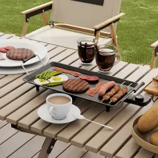 COSTWAY Electric Teppanyaki Table Grill 48 x 27CM Non-Stick Griddle BBQ Hot Plate 2000W