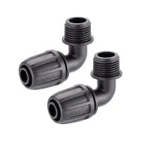Claber 91019 Threaded Elbow Pop-Up Sprinkler Connector. Pack of Two