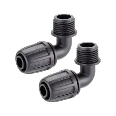 Claber 91019 Threaded Elbow Pop-Up Sprinkler Connector. Pack of Two