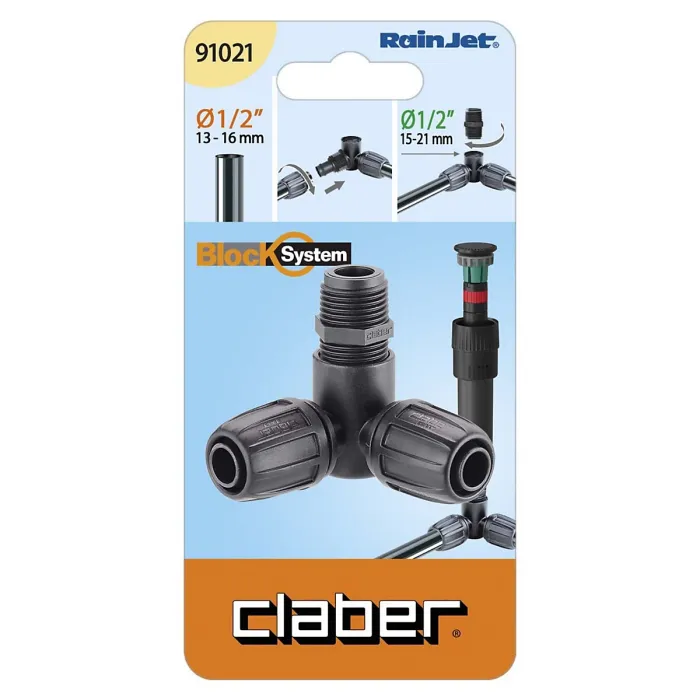 Claber 91021 Half-Inch Threaded Pop-Up Sprinkler Compression Connector. Pack of Two