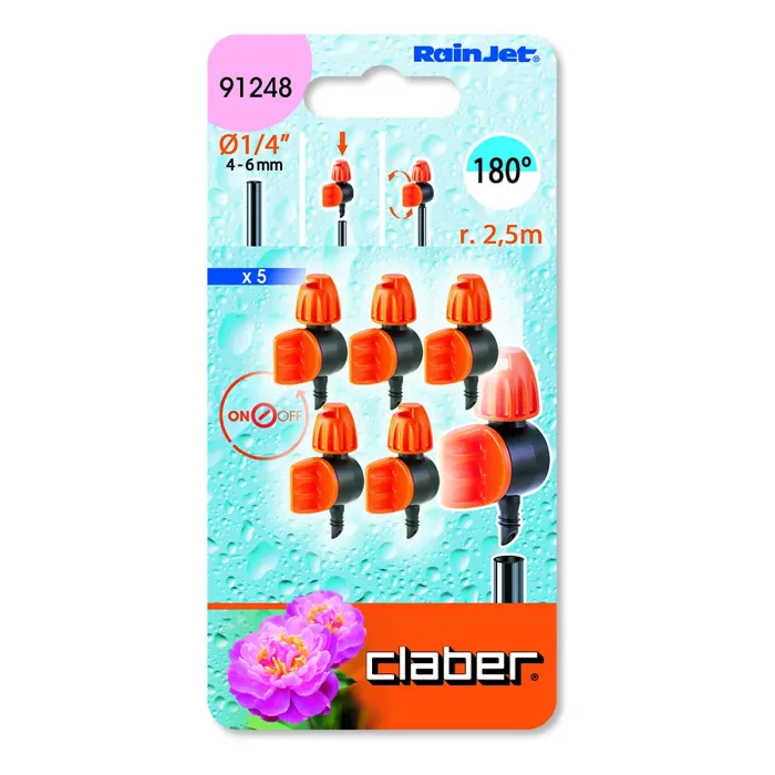 Claber 91248 Adjustable 180 Degree Micro Sprinklers