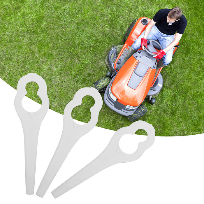 50PCS Plastic Grass Trimmer Blades for BOSCH ALM 28 30 Lawn Mower Replacement Parts