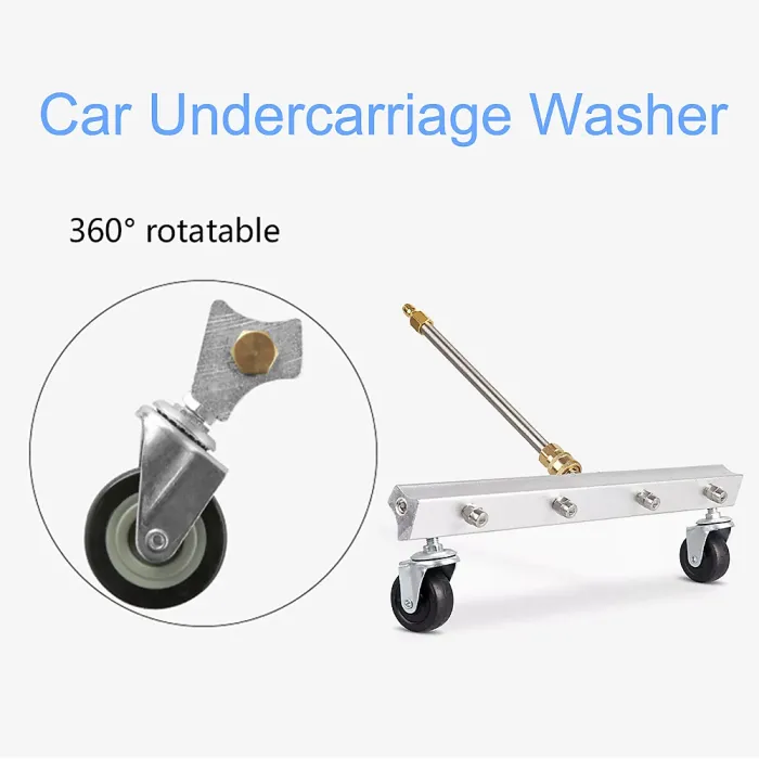 Silver Pressure Washer Car Undercarriage Cleaner Under Road Cleaning Nozzle