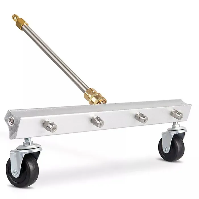 Silver Pressure Washer Car Undercarriage Cleaner Under Road Cleaning Nozzle