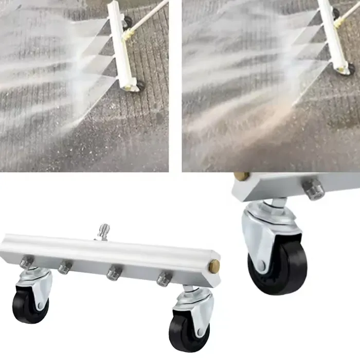 Silver Pressure Washer Car Undercarriage Cleaner Under Road Cleaning Nozzle