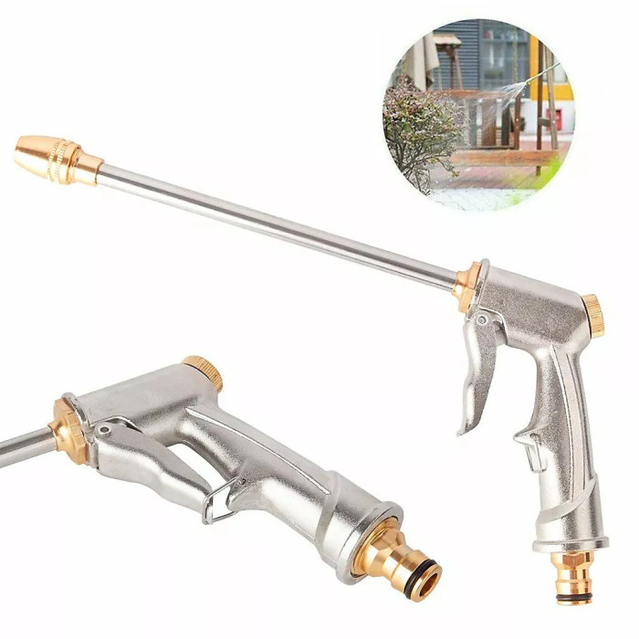 Metal High Pressure Water Spray Gun Brass Nozzle Garden Car Clean Washer Tool
