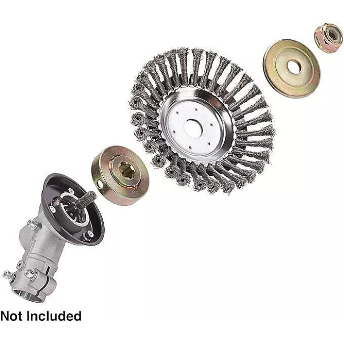 8" Grass trimmers Strimmer Head Garden Trimmer Wire Brush Solid Steel Wheel UK