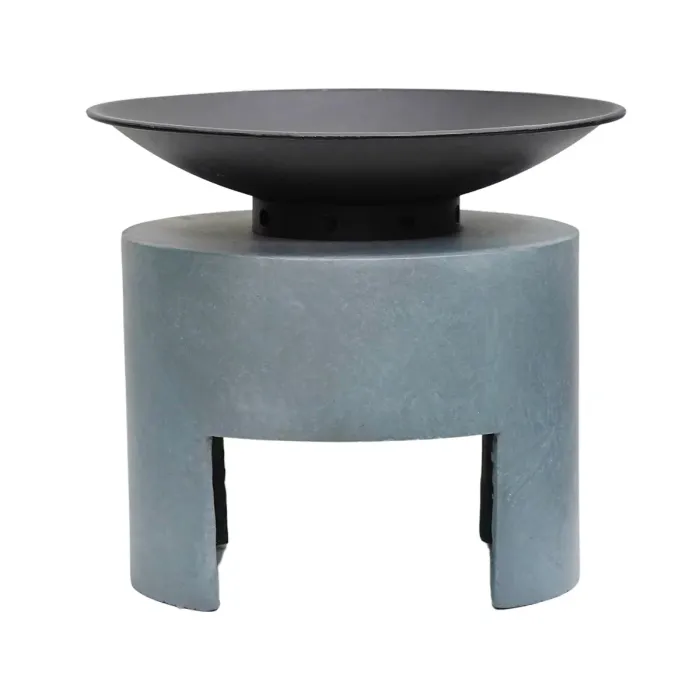 Fire Pit & Oval Console Cement H41Cm W46Cm