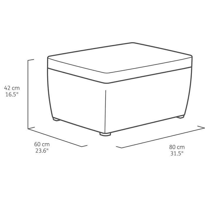Keter Mia Graphite Plastic 4 seater Coffee set
