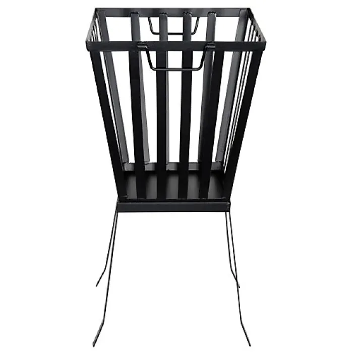 Black Square Outdoor Fire Basket