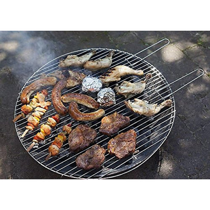 Fallen Fruits BBQ Grill for Fire Bowl And Fire Pits, Heavy Duty Chrome Plated Cooking Grate
