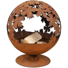 Laser Cut Fire Globe Leaf Pattern