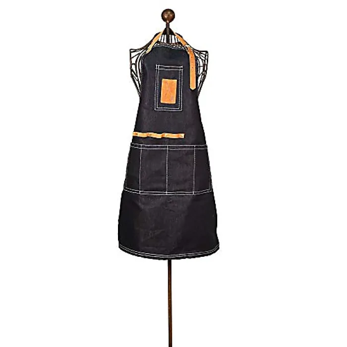 Denim Fabric Gardening Apron With Multiple Pockets