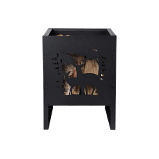 Square Deer Fire Basket - (FF484), Fire Bowl