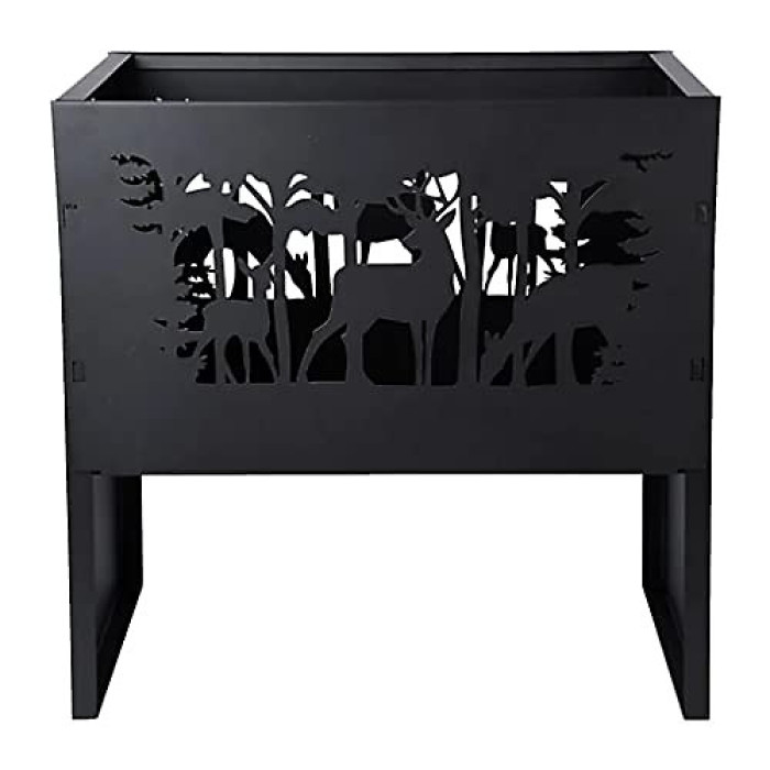 Deer Cutout Rectangle Firebasket