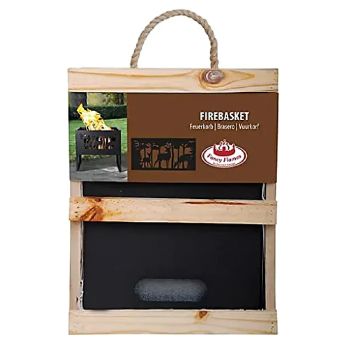 Deer Cutout Rectangle Firebasket