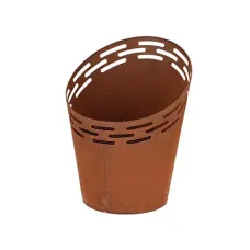 Fire Bucket Lasercut Rust Stripes
