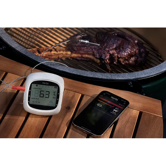 HerQs EasyBBQ pro Kitchen thermometer barbecue digital core temperature meat thermometer Bluetooth app wireless thermometer