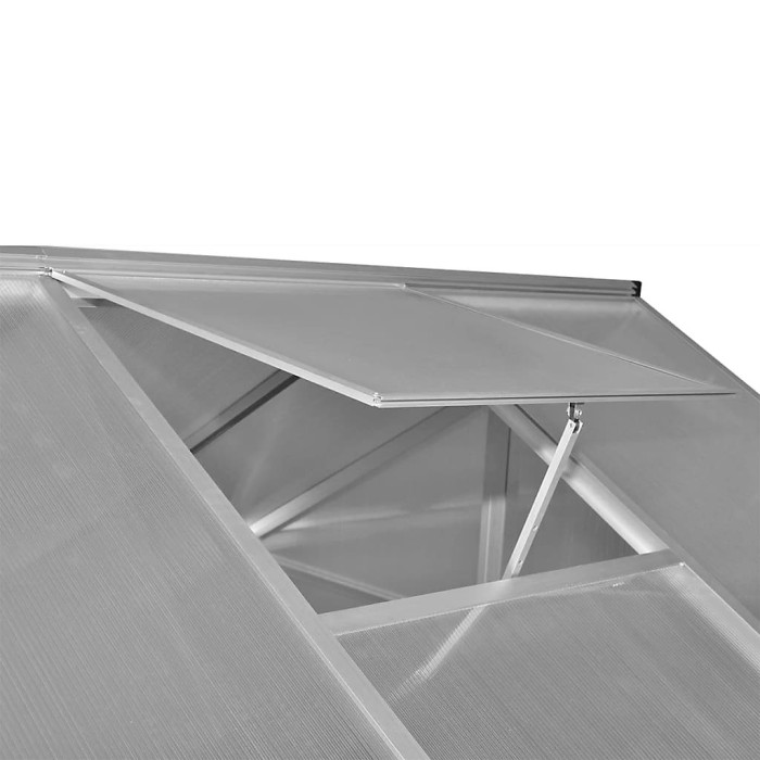 Aluminium Greenhouse 3.46 m² Reinforced Polycarbonate Panels