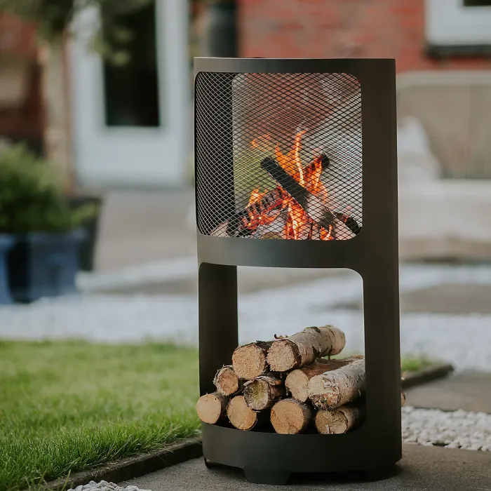 RedFire Buffalo Firepit With Wood Storage