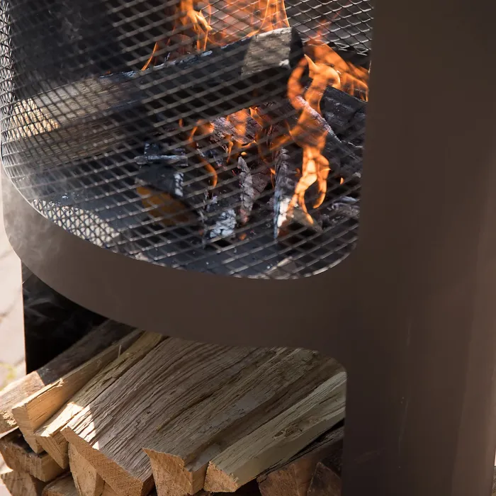 RedFire Buffalo Firepit With Wood Storage