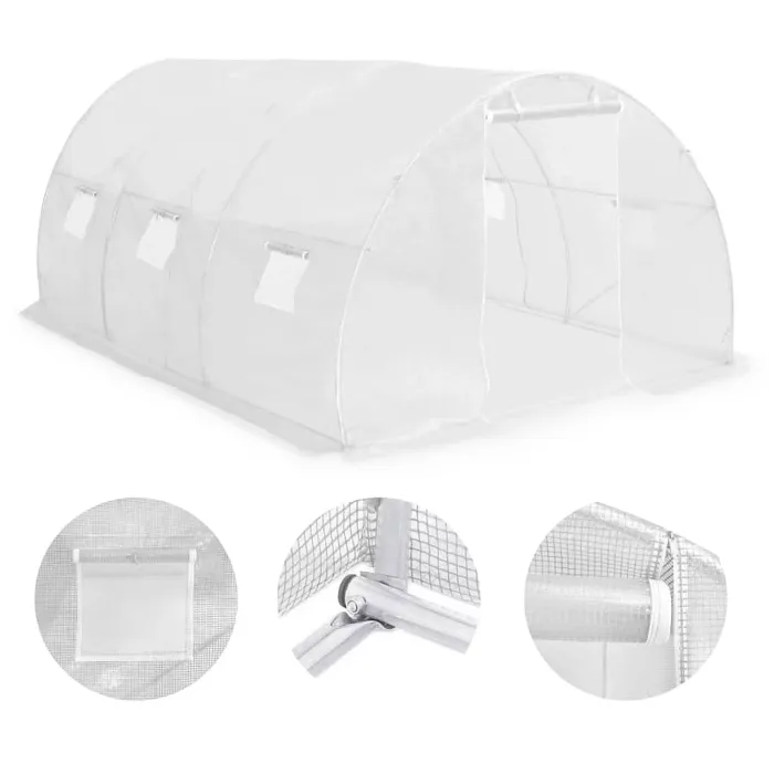 Greenhouse 13.5m² 450x300x200 cm Plant House for Fruits, Vegetables & Plants