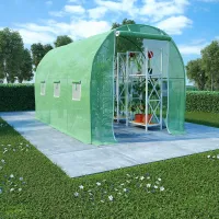 Greenhouse 6.86 m² 3.43x2x2 m Plant House for Fruits, Vegetables & Plants