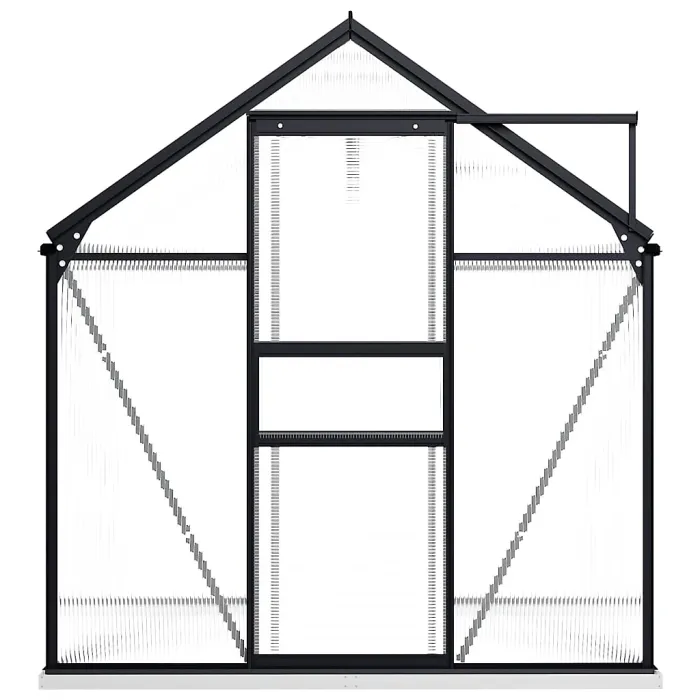 Anthracite Aluminium Greenhouse with Base Frame 3.61 m²