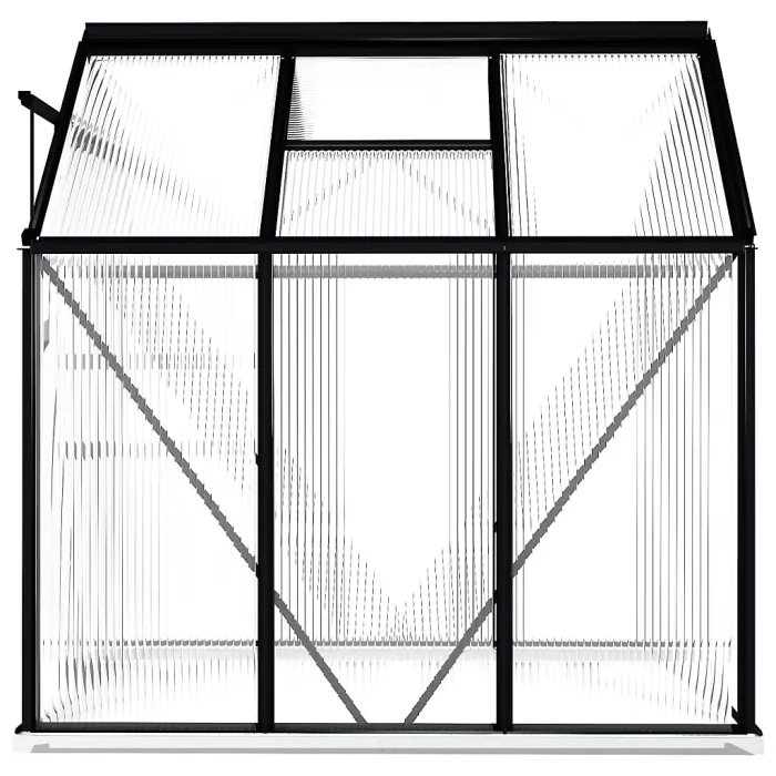 Anthracite Aluminium Greenhouse with Base Frame 3.61 m²