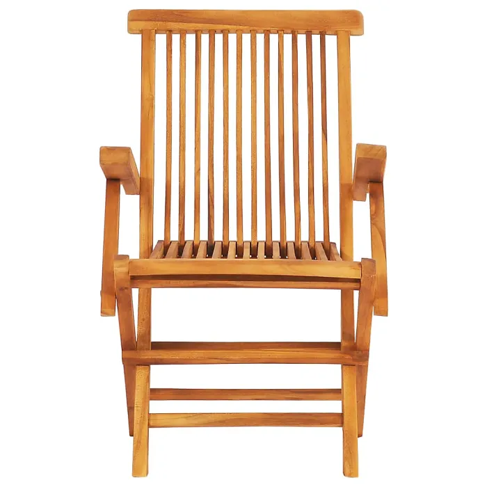 vidaXL 7 Piece Folding Outdoor Dining Set Solid Teak Wood