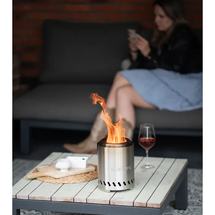 RedFire Volcano Pellet Tabletop Fire Pit Medium Size - Stainless Steel - 18cm Diameter