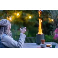 RedFire Volcano Pellet Tabletop Fire Pit Small Size - Olive Green - 14cm Diameter