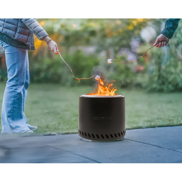 RedFire Volcano Pellet Fire Pit Large Size - Matt Black - 38cm Diameter