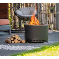 RedFire Volcano Pellet Fire Pit Extra Large Size - Matt Black - 49.5cm Diameter
