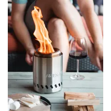 RedFire Volcano Pellet Tabletop Fire Pit Small Size - Stainless Steel - 14cm Diameter