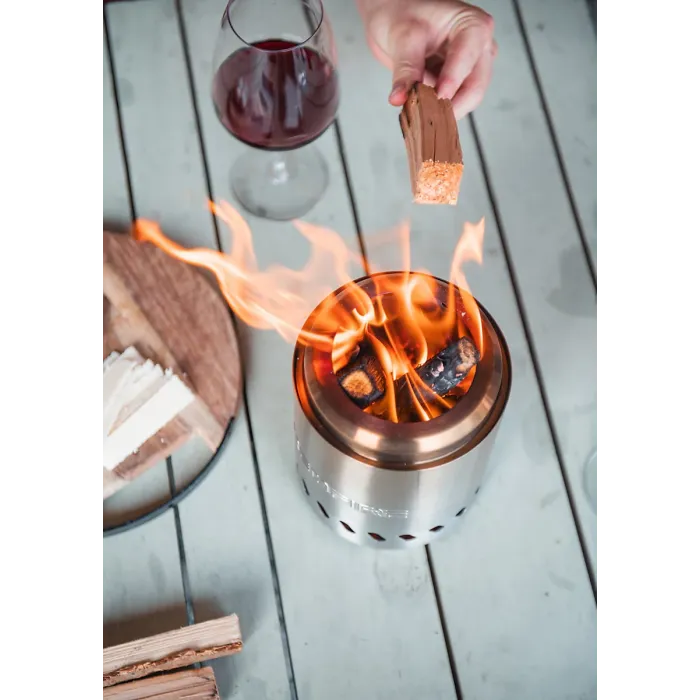 RedFire Volcano Pellet Tabletop Fire Pit Small Size - Stainless Steel - 14cm Diameter