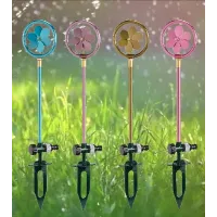 Rotating Garden Flower Sprinkler Water Grass Lawn Sprayer Hose Watering Stake