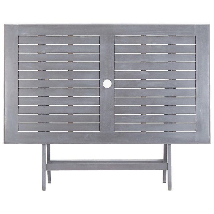 7 Piece Garden Outdoor Dining Set Suitable for Backyard, Patio Solid Acacia Wood Grey