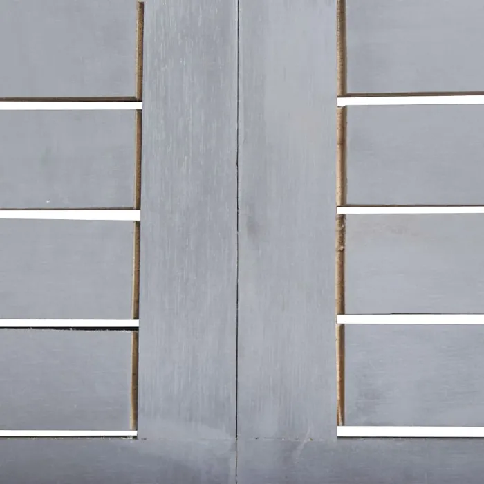 7 Piece Garden Outdoor Dining Set Suitable for Backyard, Patio Solid Acacia Wood Grey