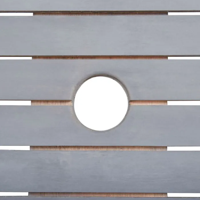 9 Piece Garden Outdoor Dining Set Suitable for Backyard, Patio Solid Acacia Wood Grey