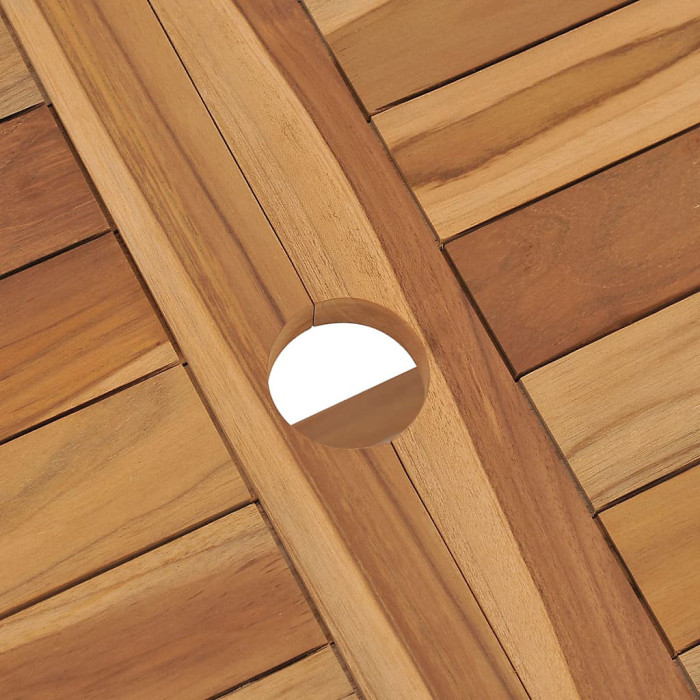 7 Piece Garden Outdoor Dining Set Suitable for Backyard, Patio Solid Teak Wood