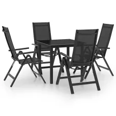 5 Piece Garden Outdoor Dining Set Suitable for Backyard, Patio Aluminium Anthracite