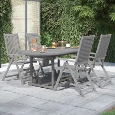 5 Piece Garden Outdoor Dining Set Suitable for Backyard, Patio Solid Wood Acacia